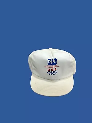 1992 US Olympic Team PPG Sponsor VTG White SnapBack Hat • $10