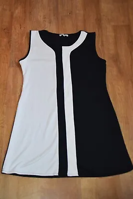 Peacocks Unusual Retro 60s Style Two Tone Mini Dress MOD  Go Go Sz 10 12 • £26.99