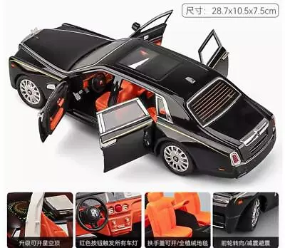 1:18 FOR Rolls Royce Phantom Black Diecast Model Toys Car • $38.99