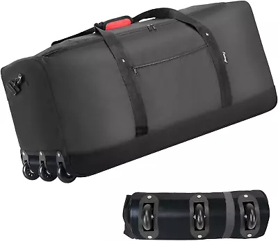 Bolso De Viaje Plegable Con Ruedas 120L Ligero Bolsa De Viaje Con 3 Ruedas • $51.12