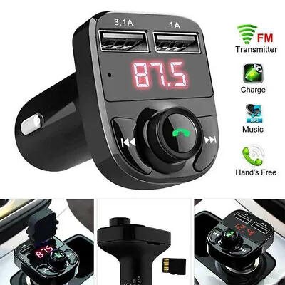Car Wireless Bluetooth 5.3 FM Transmitter MP3 Player USB Car Charger Adapter UK • £9.19