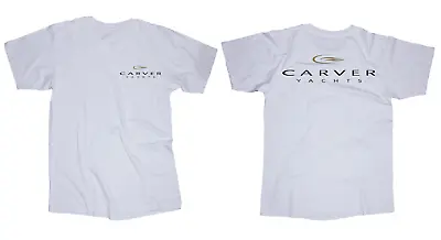 Carver Yachts White T-shirt Powerboat Marina • $15.95