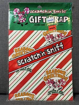 Spindex Butterfly Scratch & Sniff Candy Cane Gift Wrap 80s Rare NIP • $35