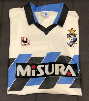 Rare Original Inter Milan 1988/1989 Away Football Shirt Long Sleeve Excellent XL • £179.99