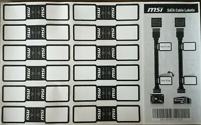 £3 • Buy Msi Sata Cable Labels - Cable Tidy Stickers