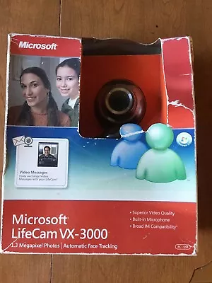 Microsoft LifeCam VX-3000 PC DESKTOP LAPTOP USB Web Cam High Definition 1076 • $15