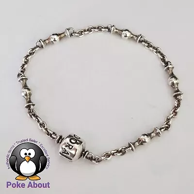 $49 • Buy Genuine Pandora Silver 5 Clip Station Charm Bracelet 591704 Retired 18.5cm