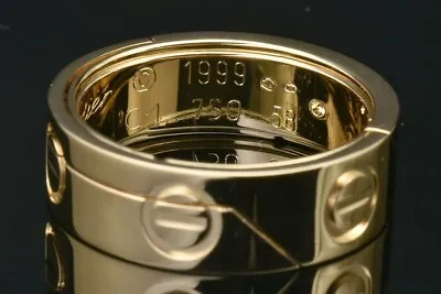 Cartier Vintage Astro Love 18k Yellow Gold Ring 1999 Christmas Limited US 8.75 • $3730.67