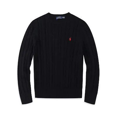 Men's Long Sleeve Ralph Lauren Polo Full Zip Hoodie And Cable Knit Jumper • £27.98