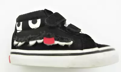 VANS SK-8 Monster Face Black Suede High Tops - UK Size 3.5 - RRP £37 • £13.99