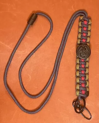 United States Marine Corps Charlie Paracord ID Lanyard With Service A Button • $15