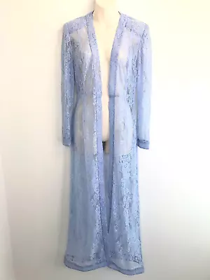 $89 • Buy Alice McCall Womens Duster Size 8-10 Pale Blue Lace Sheer Long Sleeve Sample