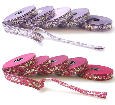 Neotrim Decorative Aztec Ribbon For Crafts & Card Making By The Yard & Wholesale • £24.99