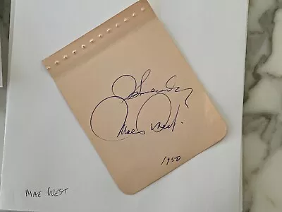 Mae West's Autograph From An Autograph Book AND A 1st Edition Of Babe Gordon  • $175