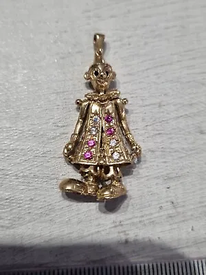 9ct Yellow Gold Vintage Clown 🤡 Pendant ! • £325