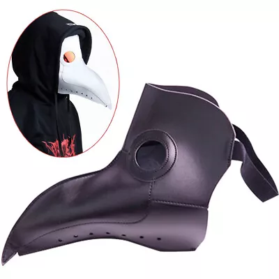 Faux Leather Steampunk Halloween Birds Long Nose Dress Beak Plague Mask Horror • $11.59