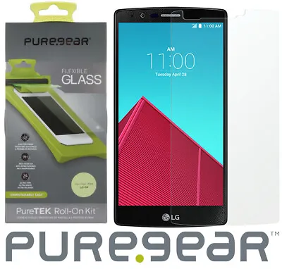 Puregear Puretek Roll-on Screen Protector Kit Flexible Glass Guard For Lg G4 • £9.47
