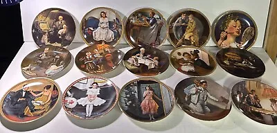 Norman Rockwell Knowles Plate Set Of 15 - No COA - 1980's Decorative Plates • $79.99