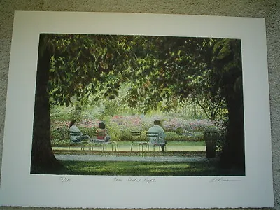 $490 • Buy HAROLD ALTMAN Original Lithograph  Three Seated People  - Signed & Numbered