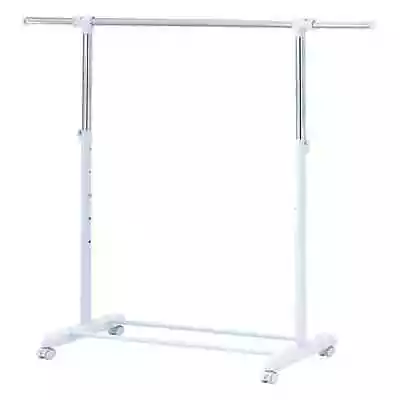 Heavy Clothes Hanger Adjustable Height Rolling Garment Rack Mainstays • $15