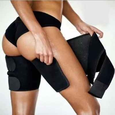 Thigh Sleeve Support Compression Leg Brace Wrap Adjustable Hamstring Groin Quad • $16.98