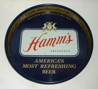 Vintage Hamm's Beer Metal Serving Tray  America's Most Refreshing Beer  • $39.50