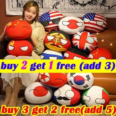 £12.15 • Buy Plush Polandball FRANCE Korea Countryball USA Country Ball Stuffed Dolls Pendant