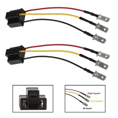 2x H4 9003 To 3 PIN Adapter For Sealed Beam 5x7  7x6  4x6  Headlights Harness • $7.99