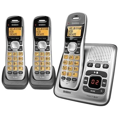 Uniden DECT1735+2 Three Handset Cordless Home Phone With Answering Machine - NEW • $108.88