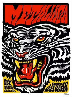 Metallica 2018 Las Vegas NV Poster - Limited #23/70 Signed By Artist • $165.79