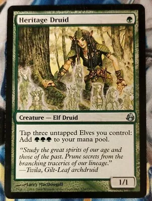 Heritage Druid MTG Morningtide Green Uncommon Creature Moderately Played X1 JS9 • $3.30