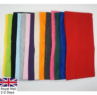 12cm WIDE STRETCH ELASTIC BAND YOGA HAIR HEADBAND LADIES GIRLS SCHOOL SPORTS • £3.39