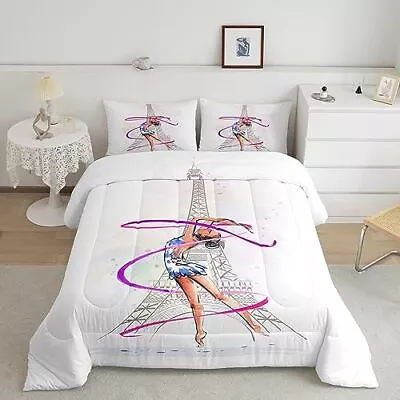 Gymnastics Comforter Set Full Eiffel Tower Bedding Set Paris Decor Bedding ... • $74.42