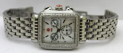 Michele Deco Women’s Stainless Steel 108 Diamond Watch MW06A01A1025 • $599.99