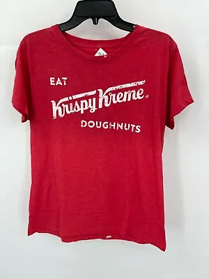 $13.34 • Buy Krispy Kreme Doughnuts Large T-Shirt Red Crew Neck Shirt Sleeve Tee