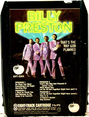 BILLY PRESTON That's The Way God Planned It   8 TRACK TAPE  CARTRIDGE • $14.95