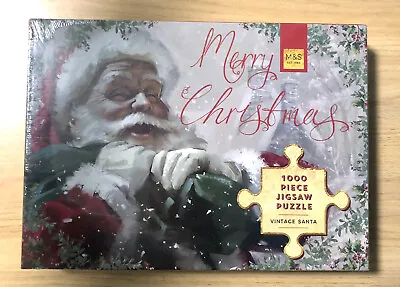 Marks & Spencer Vintage Santa 1000 Piece Jigsaw Puzzle Sealed Recycled Board • £9