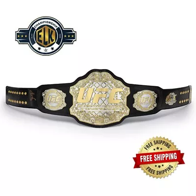 UFC ULTIMATE FIGHTING CHAMPIONSHIP TITLE BELT REPLICA 2MM ZINC Dual Plate Adult • $124.59