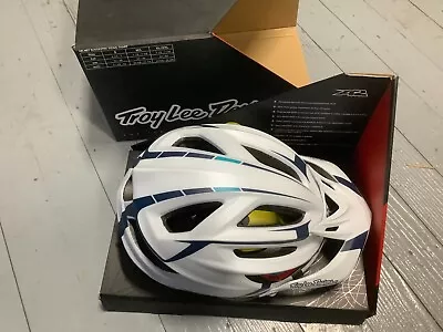 Troy Lee Designs A2 MIPS Bicycle Helmet Sliver White/Marine XLarge/2XLarge XL/2X • $99.95