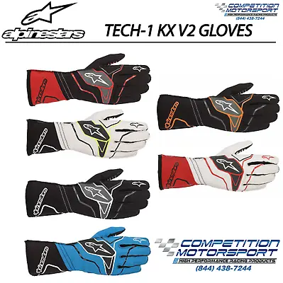 $84.95 • Buy Alpinestars Tech 1-kx V2 Kart Racing Gloves  - Authorized Usa Dealer