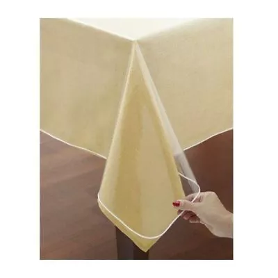 Window Clear Vinyl Tablecloth Protector Heavy Oblong Plastic Table Cover 60 X108 • $11.49