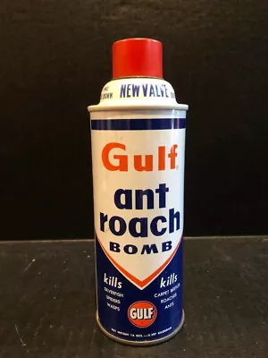 Vintage Gulf Oil (old Logo) Any Roach Bomb 14 Oz Spray Can (about 3/4 Full) • $14.95