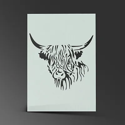 £1.99 • Buy Highland Cow Stencil Mylar Sheet Painting Wall Art Kids Craft 190 Micron