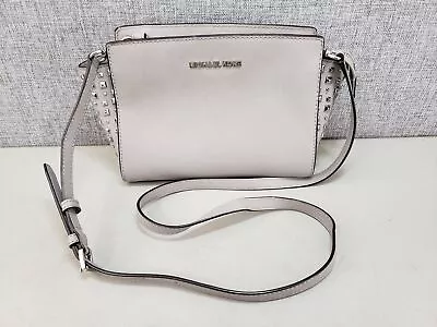 Michael Kors Gray Studded Leather Crossbody Bag • $19.99