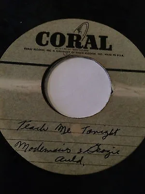 Rare Pop Acetate 45/ Modernaires  Teach Me Tonight    Clean   Hear • $17.60