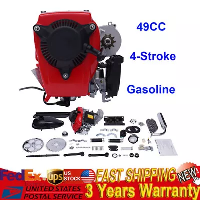 4 Stroke 49CC Gas Petrol Motorized Bicycle Bike Engine Motor Kit Chain Scooter • $153.90