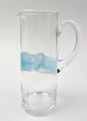 Alfredo Murano 11  Glass Pitcher (holds 7 Cups 56 Ounces) Carafe Turquoise Blue • $150