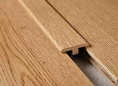 Real Solid Oak T Section For Wood Floor Threshold Door Bar Trim Transition Strip • £16.88