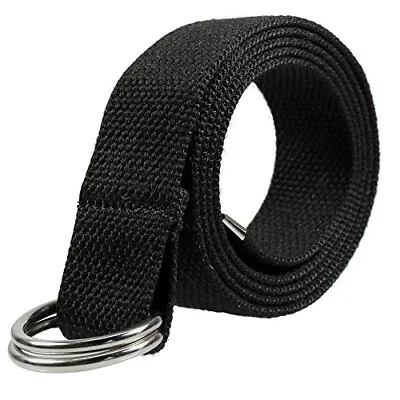 Gelante Canvas Web D Ring Belt Silver Buckle Military Style For Men & Women • $16.99
