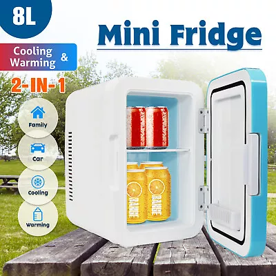$75 • Buy 8L Mini Portable Fridge 2in1 Cooler Warmer Makeup Car Camping Drink Beer Freezer